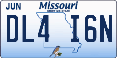 MO license plate DL4I6N
