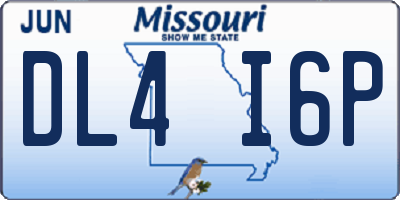 MO license plate DL4I6P