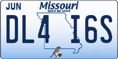 MO license plate DL4I6S