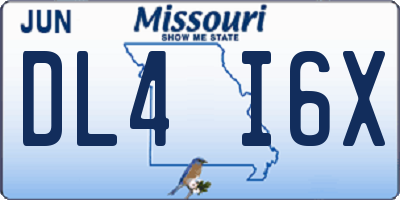 MO license plate DL4I6X