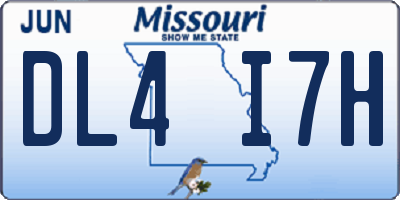 MO license plate DL4I7H