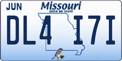 MO license plate DL4I7I