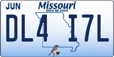 MO license plate DL4I7L