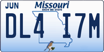 MO license plate DL4I7M