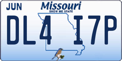 MO license plate DL4I7P