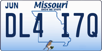 MO license plate DL4I7Q