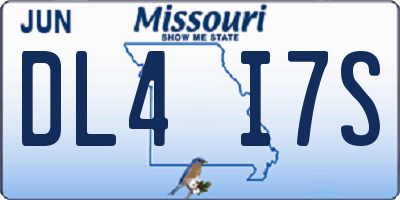 MO license plate DL4I7S