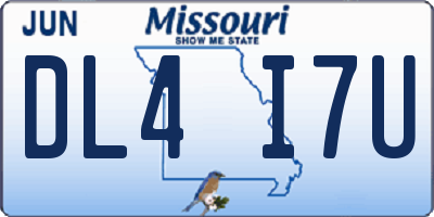 MO license plate DL4I7U