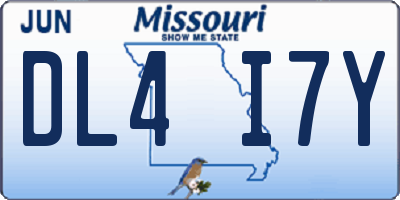 MO license plate DL4I7Y