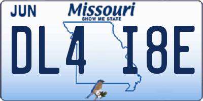 MO license plate DL4I8E