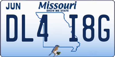 MO license plate DL4I8G