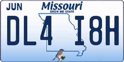 MO license plate DL4I8H