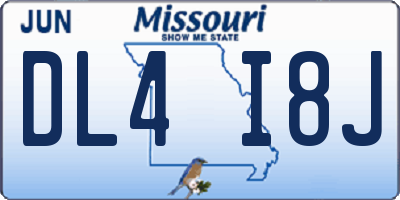 MO license plate DL4I8J