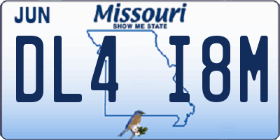 MO license plate DL4I8M