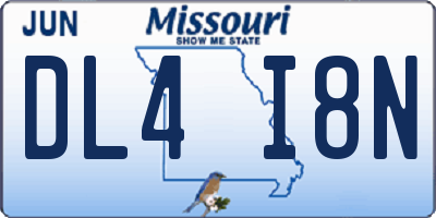 MO license plate DL4I8N