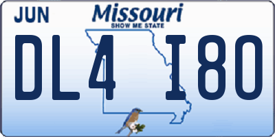 MO license plate DL4I8O