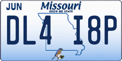 MO license plate DL4I8P