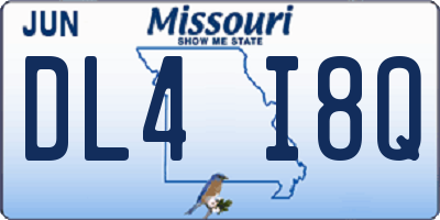 MO license plate DL4I8Q