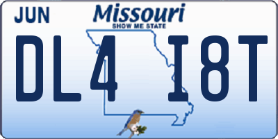 MO license plate DL4I8T