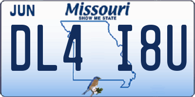 MO license plate DL4I8U