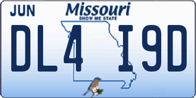 MO license plate DL4I9D