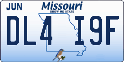 MO license plate DL4I9F