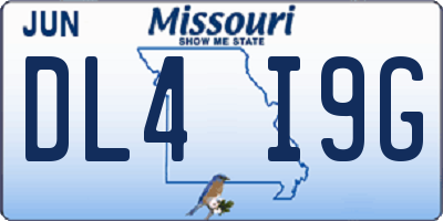 MO license plate DL4I9G