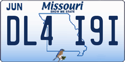 MO license plate DL4I9I