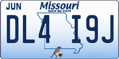 MO license plate DL4I9J