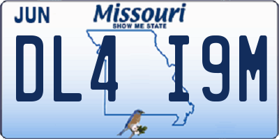 MO license plate DL4I9M