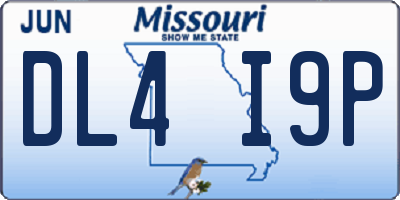 MO license plate DL4I9P