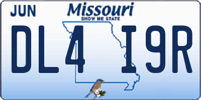 MO license plate DL4I9R