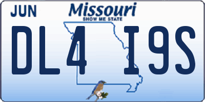 MO license plate DL4I9S