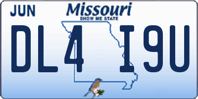 MO license plate DL4I9U