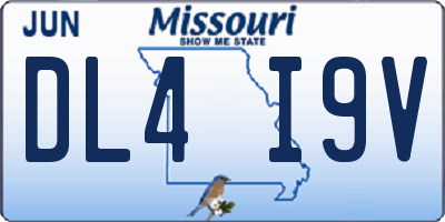 MO license plate DL4I9V