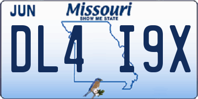 MO license plate DL4I9X