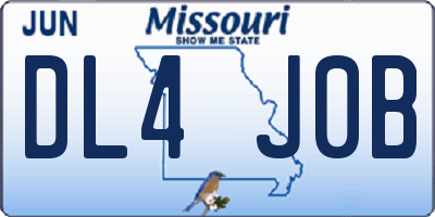 MO license plate DL4J0B