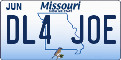MO license plate DL4J0E