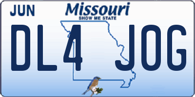MO license plate DL4J0G