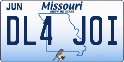 MO license plate DL4J0I