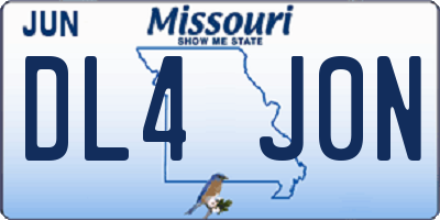 MO license plate DL4J0N
