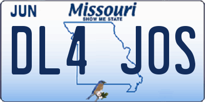 MO license plate DL4J0S