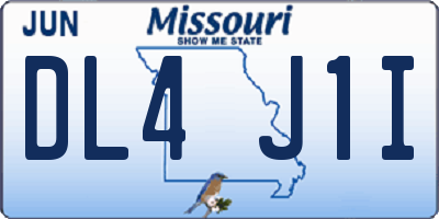 MO license plate DL4J1I