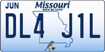 MO license plate DL4J1L
