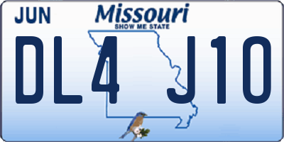 MO license plate DL4J1O