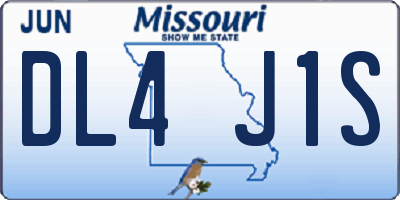 MO license plate DL4J1S