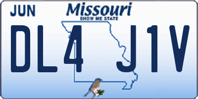 MO license plate DL4J1V