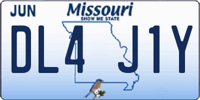 MO license plate DL4J1Y
