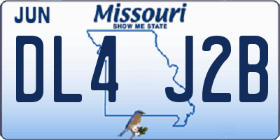 MO license plate DL4J2B