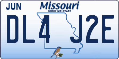 MO license plate DL4J2E